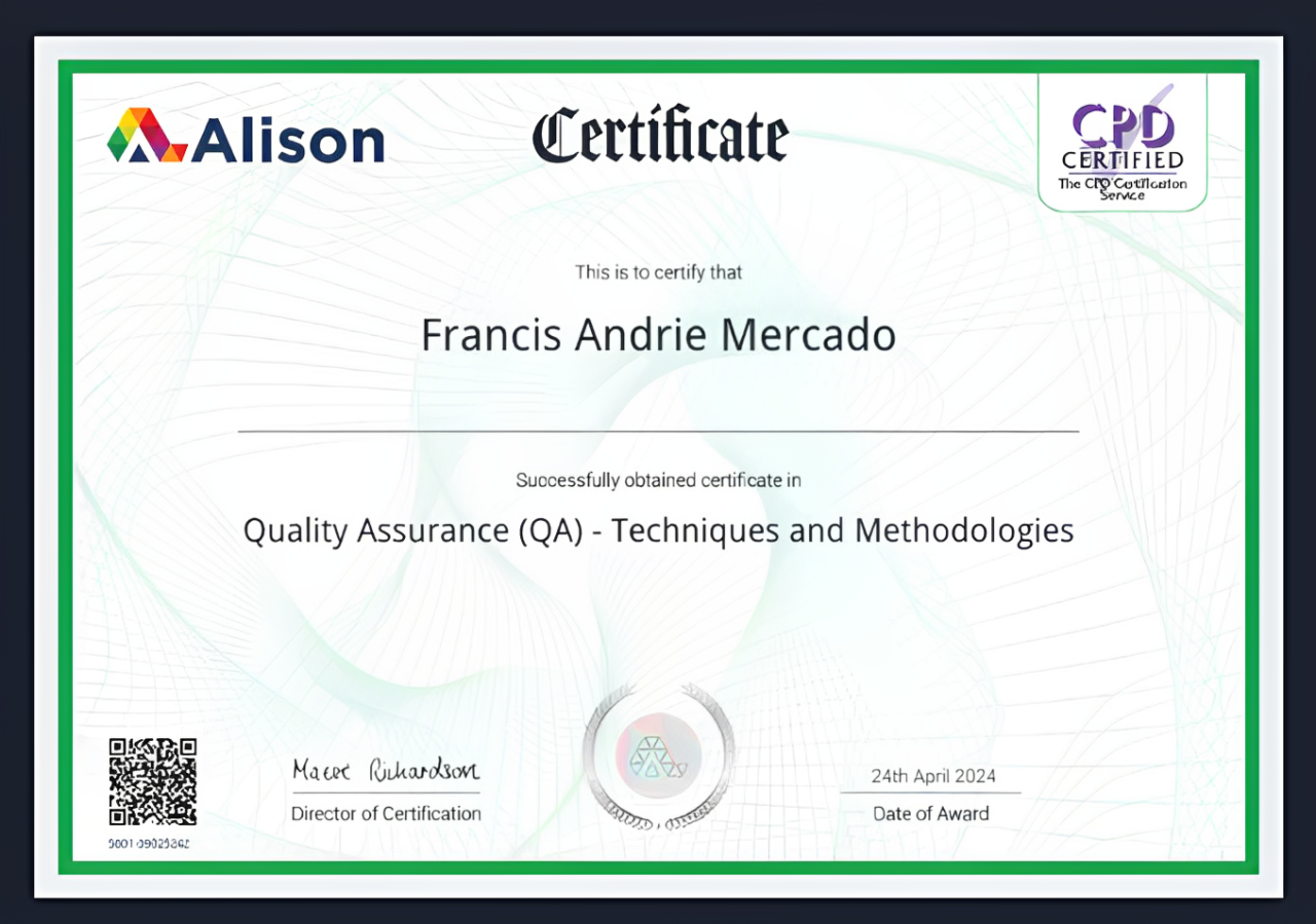 Certification 2
